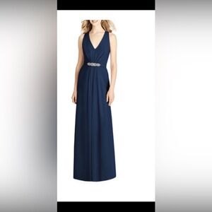Jenny Packham Jewel Embellished Navy Gown